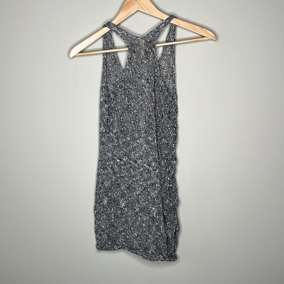 RAGA Anthropologie Distressed Knit Long Boho Tank Top in Gray Size Medium NWT! - Picture 4 of 7
